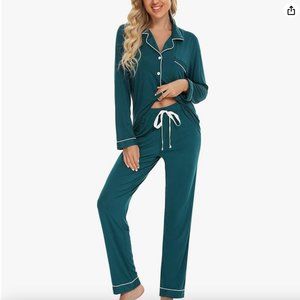 Gepanis Green Long Sleeve Long Pants 'Claire' Pajama Set